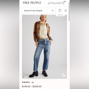 Free People Straight Leg Blue Jeans